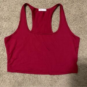 XL Racerback Red Cropped Tank